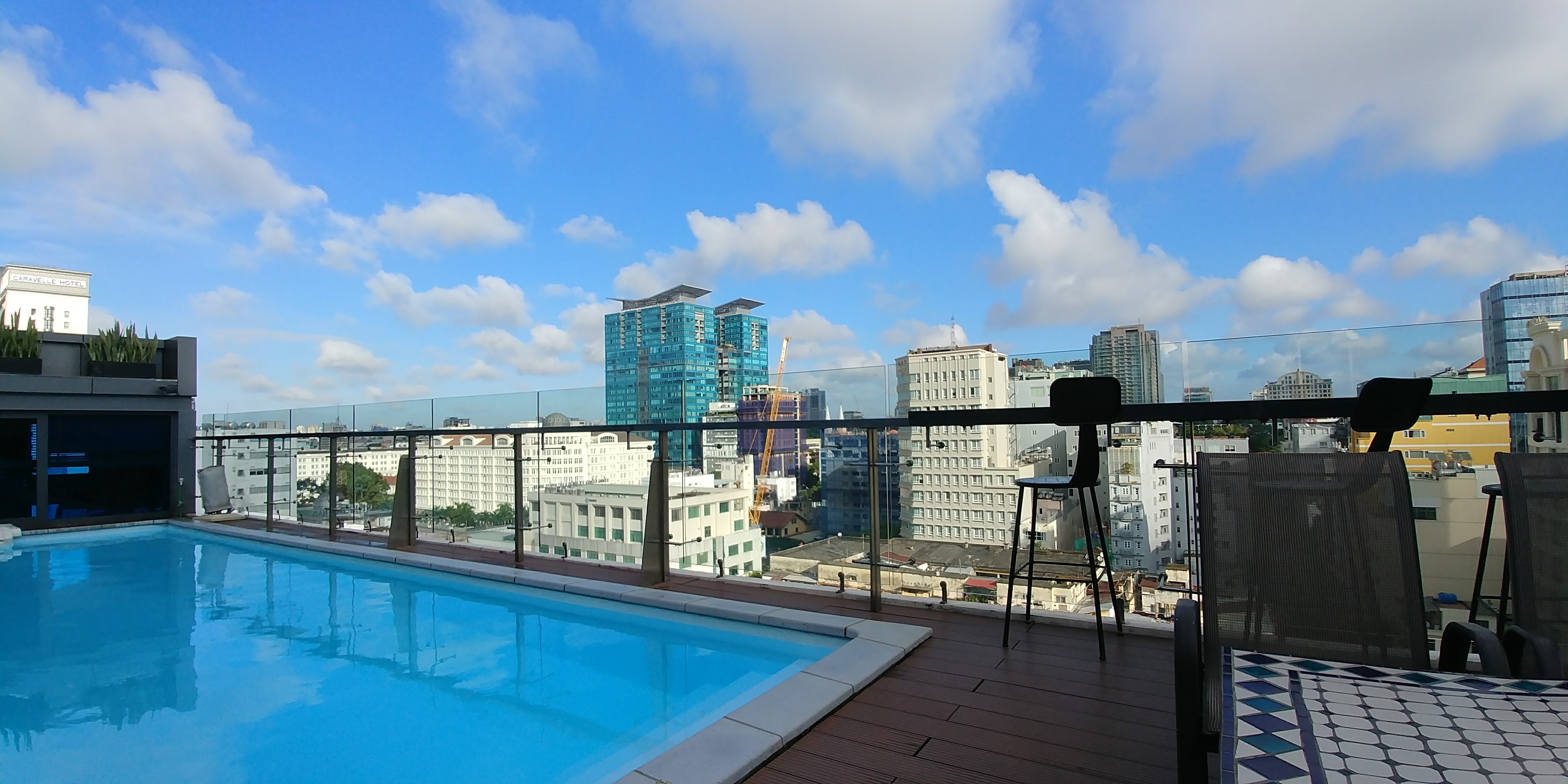 Sảnh trong của Millennium Boutique Hotel ở số 7 Thái Văn Lung, Quận 1, Sài Gòn.